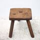 Tabouret bois tripode, tabouret de traite, porte-plante bois