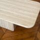 Minimalist design coffee table in unbleached travertine stone