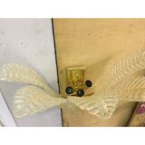 Gold graniglia “leaf” Murano glass wall sconce