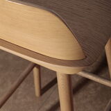 Oak seating height stool 75cm