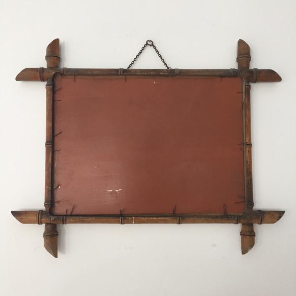 Miroir bambou vintage 60 cm
