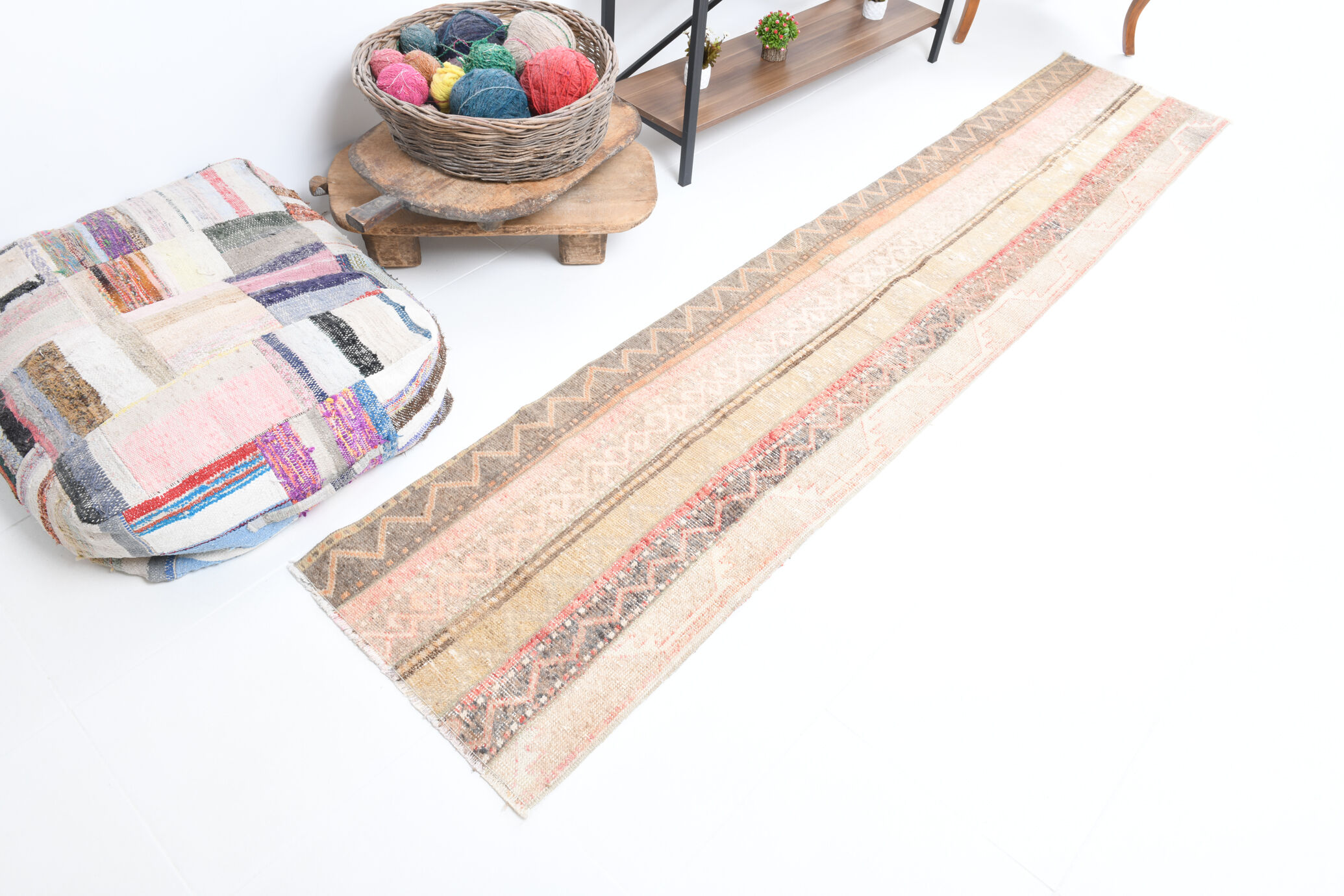 Narrow Wool Turkish Runner Rug  315x59cm