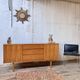 Scandinavian vintage walnut row 1960
