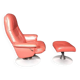 Vintage Swedish armchair and ottoman Anderssons