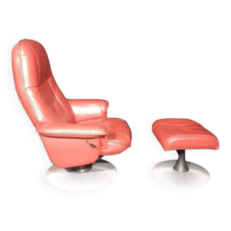 Vintage Swedish armchair and ottoman Anderssons