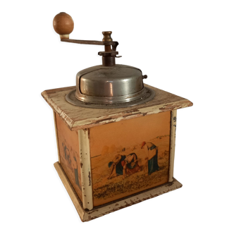 Coffee grinder in wood and metal, without electricity so eco-friendly