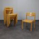 Set of 6 Solid Beech Dining Chairs by Casala, 1970s