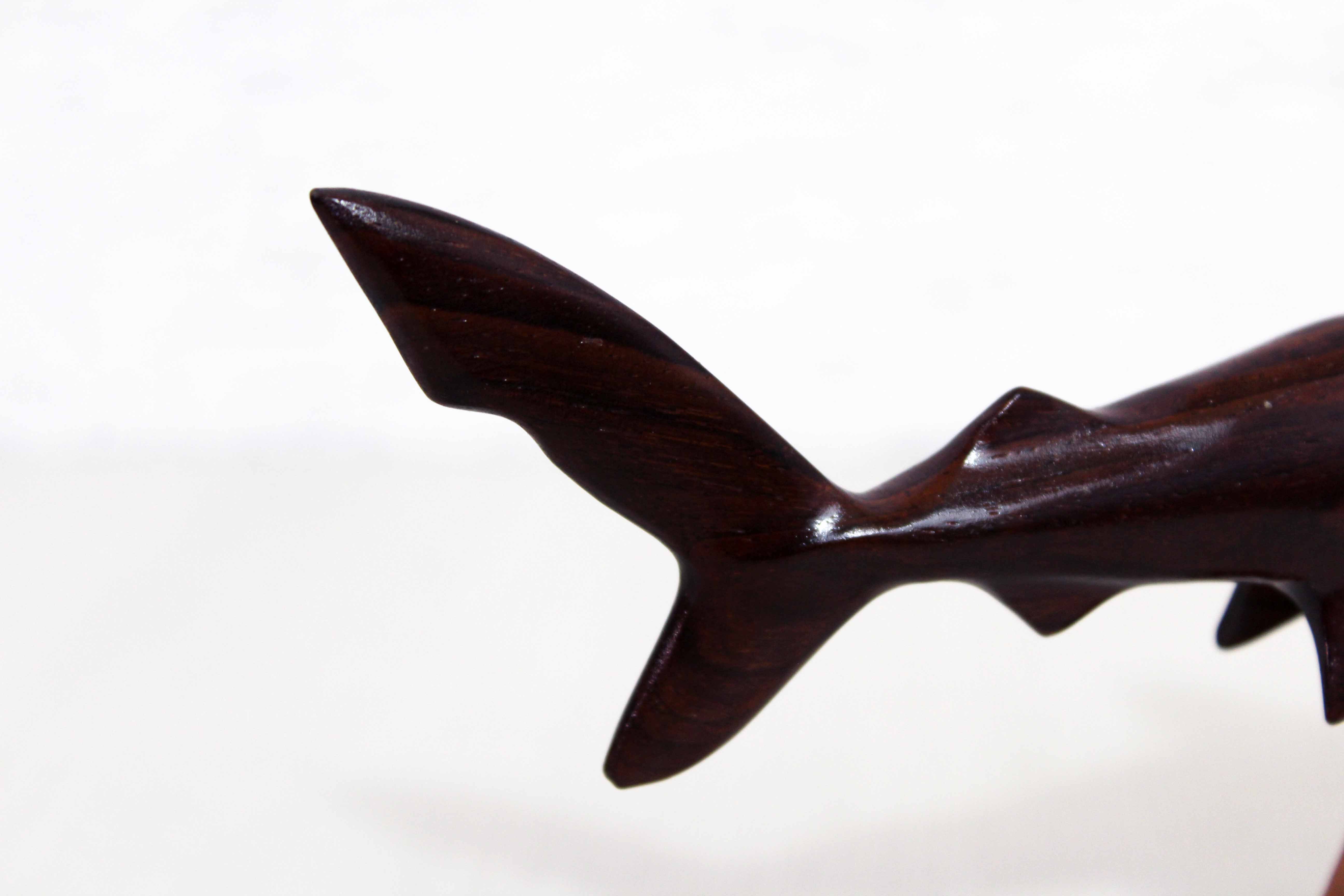 Wooden hammerhead shark 1970