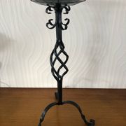Vintage wrought iron candle holder