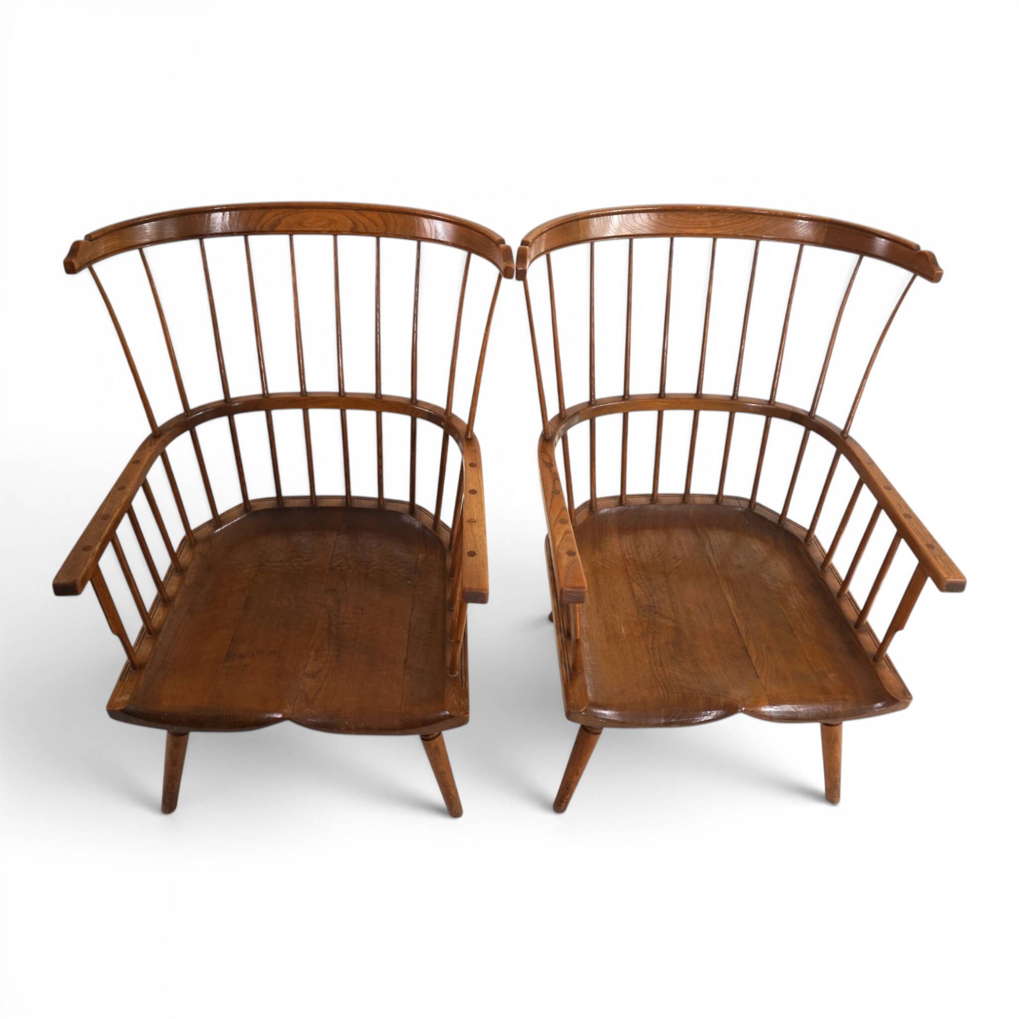 Paire de fauteuils lounge Windsor faits à la main, Angleterre, vers 1960