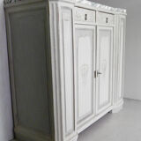 Art deco wood and marble sideboard