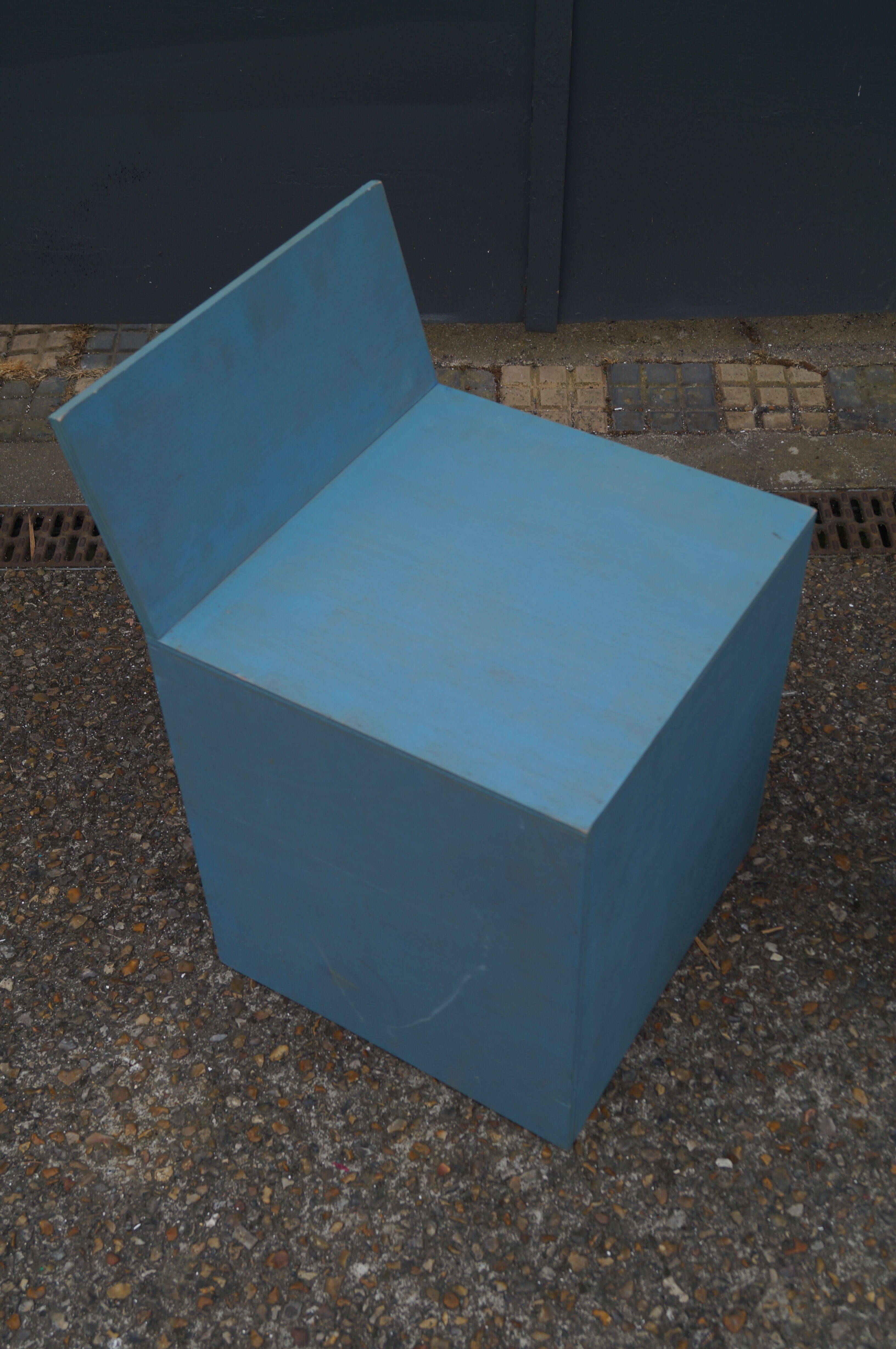 Pair of wooden armchairs design 1980