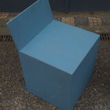 Pair of wooden armchairs design 1980