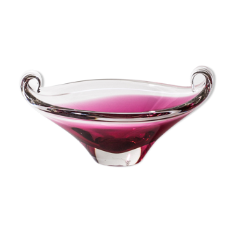 Coupe coquille ovale scandinave Sommerson rose fushia ancienne.