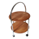 Foldable wooden rolling dessert trolley