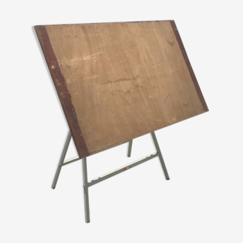 Table à dessin en bois et métal