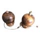 Pair of solid wood ball lamp bases