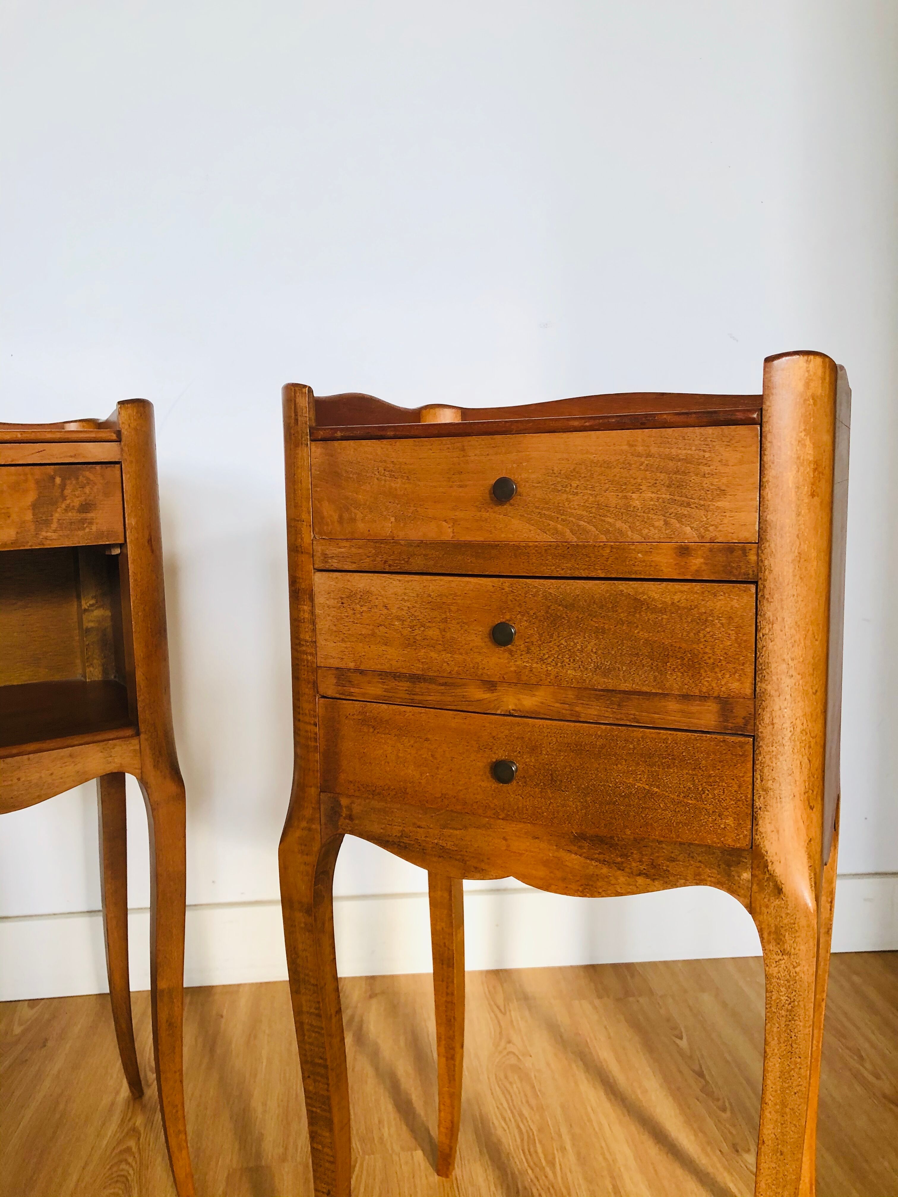 Pair of bedside or side tables Louis XV