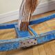 Old rocking horse in painted wood, 50s