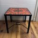 Pair modernist ceramic and metal tables, from the Cloutier Brothers, from the 1960s