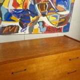 60s light wood chest of drawers