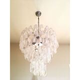 Lustre transparent en verre de murano « ricci »
