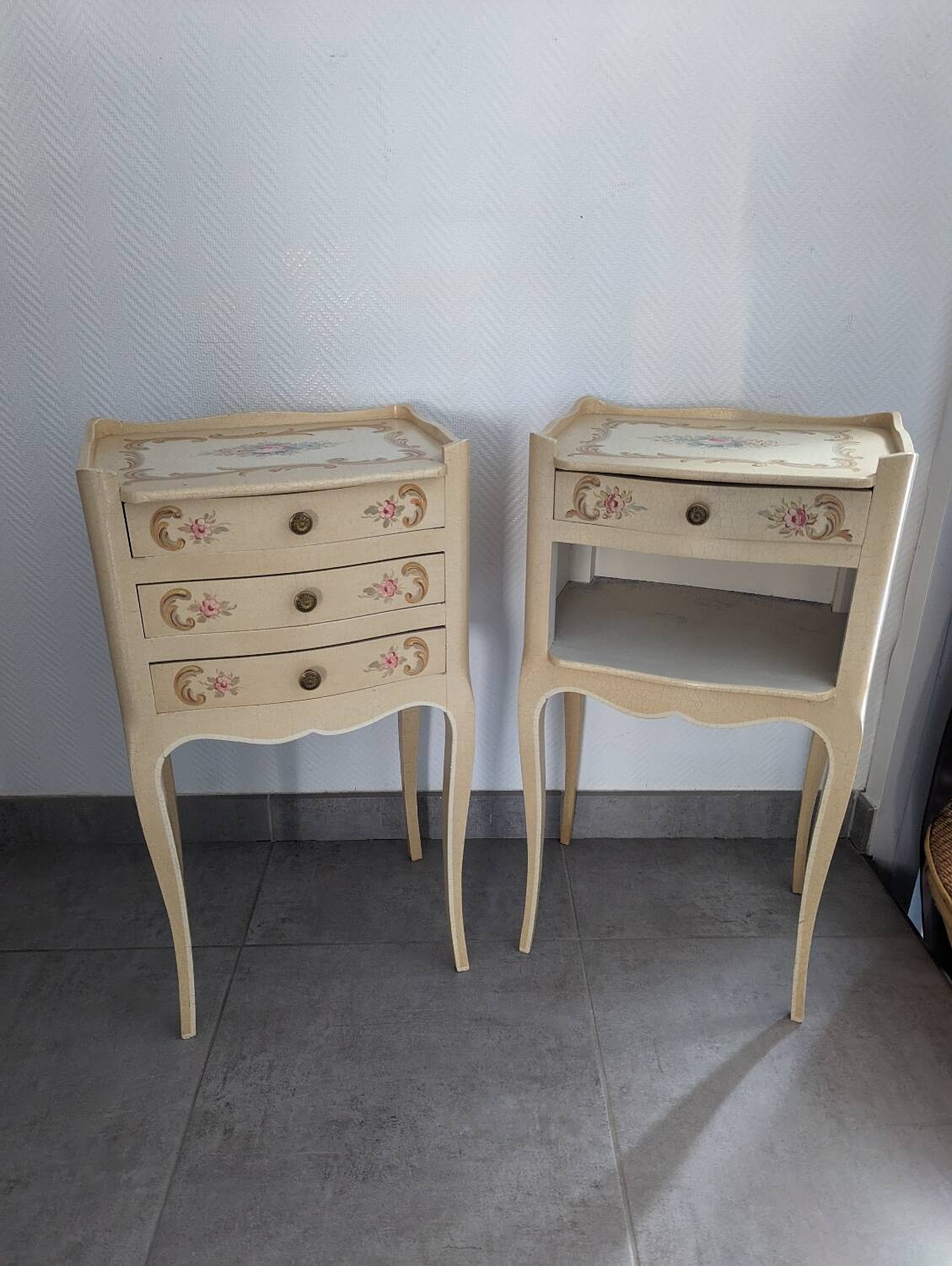 Pair of Venetian bedside tables