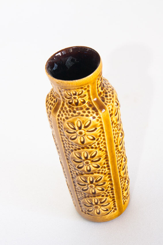 Enamelled ceramic vase, Germany of the 1960s.
