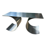Table basse inox années 70