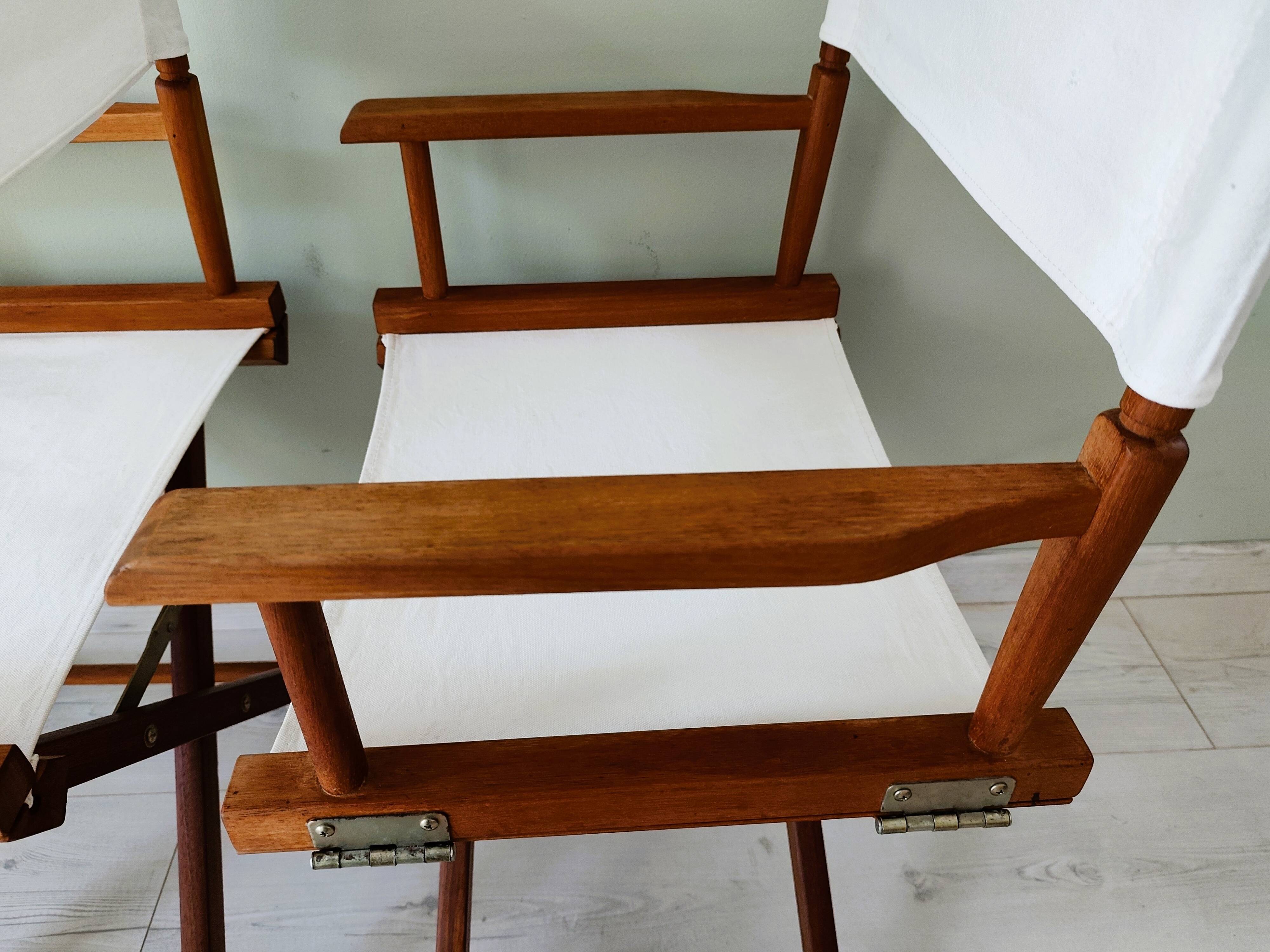 Fauteuils style "réalisateur" anciens