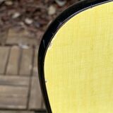 Chaises Formica jaune  pieds compas 1950