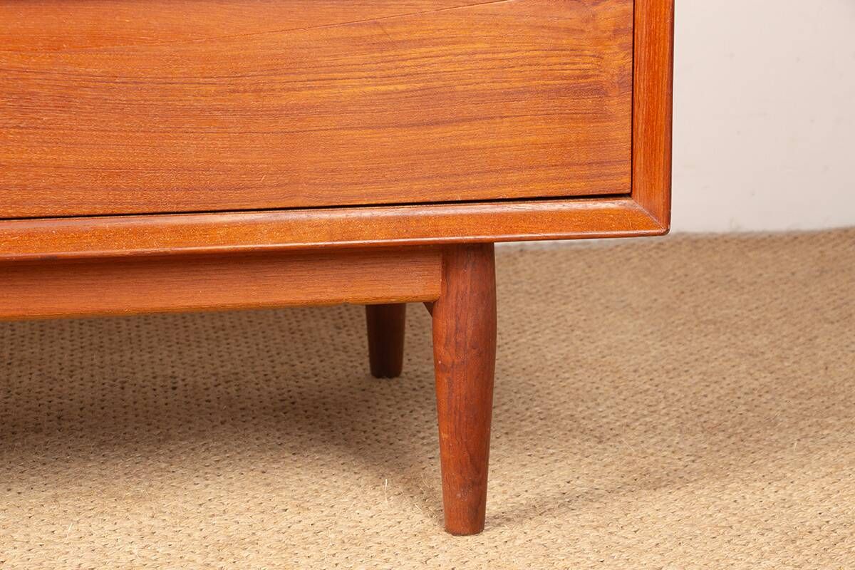 Commode Danoise en Teck, 4 tiroirs par Arne Vodder pour Sibast 1960.