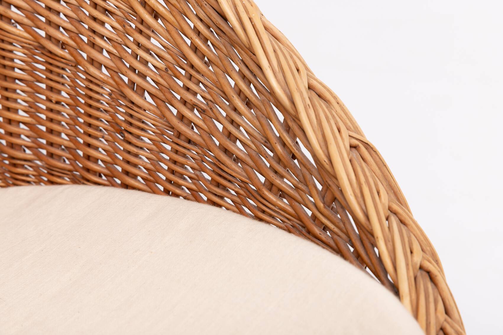 1970’s Vintage Danish design wicker lounge chairs