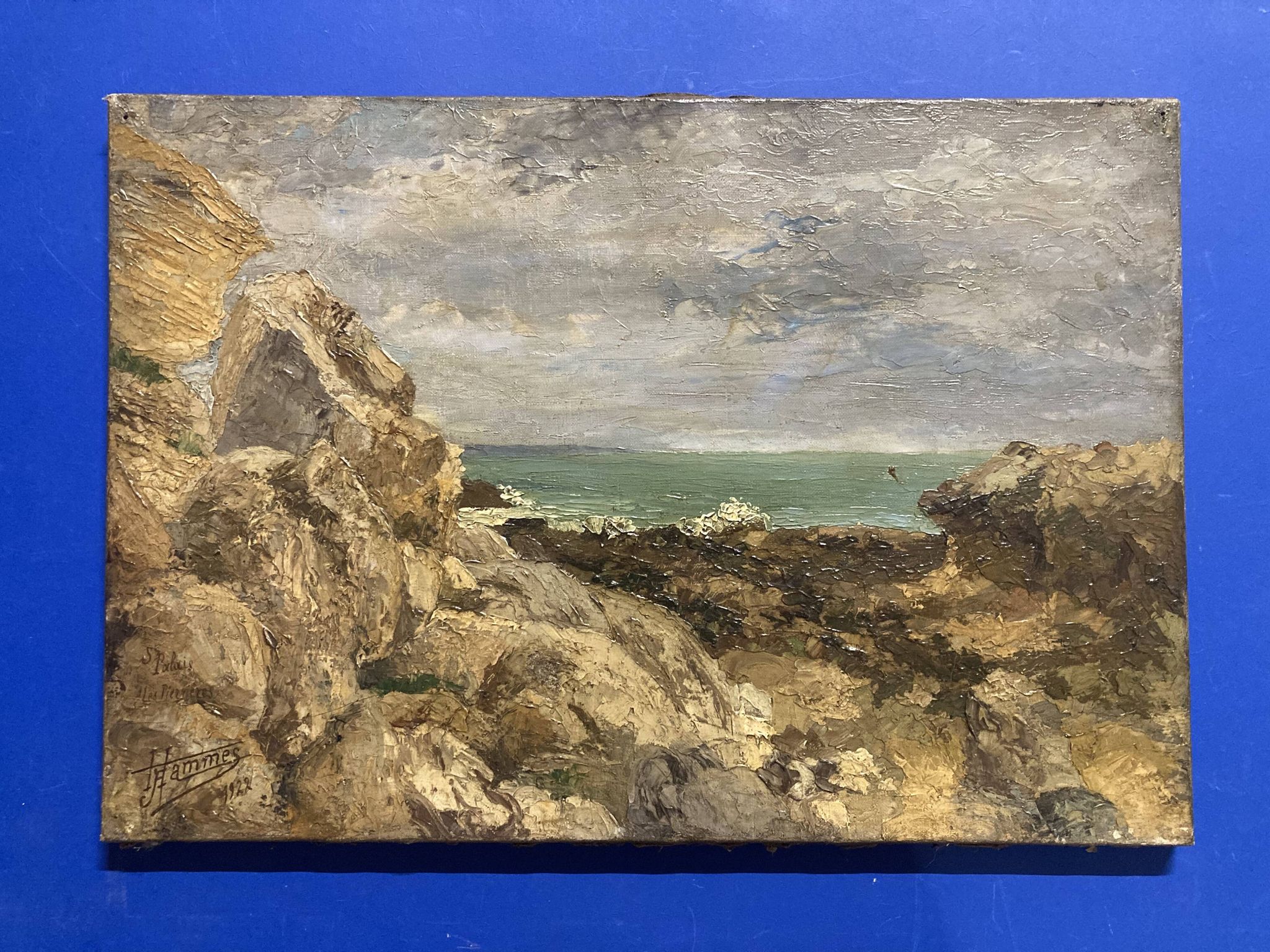 Johan Adolf HAMMES (1905-1994), Le Mauvais temps aux Pierrières, huile