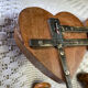 Wall-mounted coat rack, wooden hearts