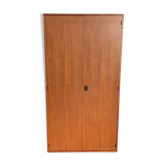 High cabinet storage unit 2 doors 4 shelves module D in Scandinavian teak, 60s