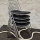 4 metal mesh chairs