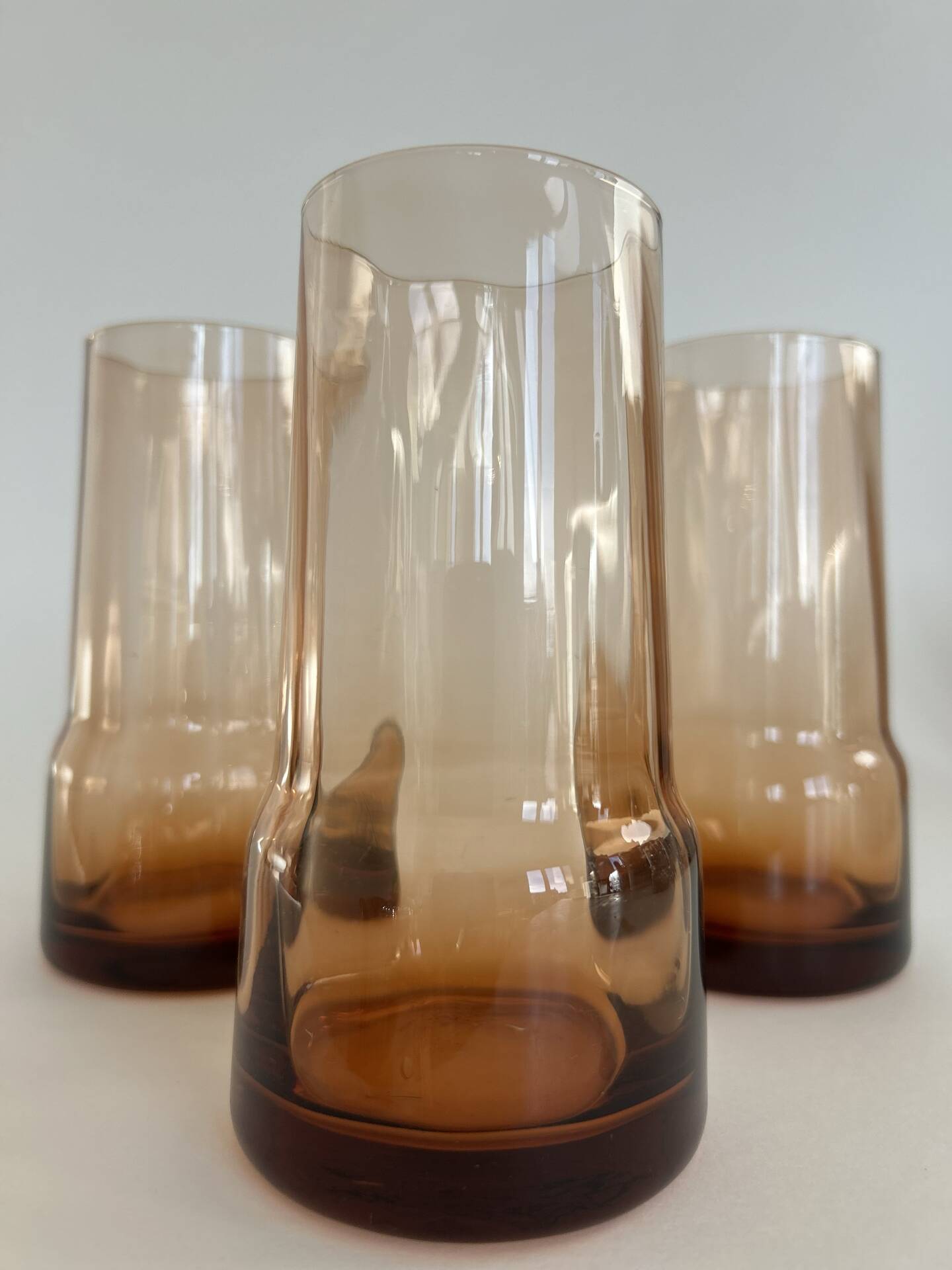 Set de 6 verres ambrés