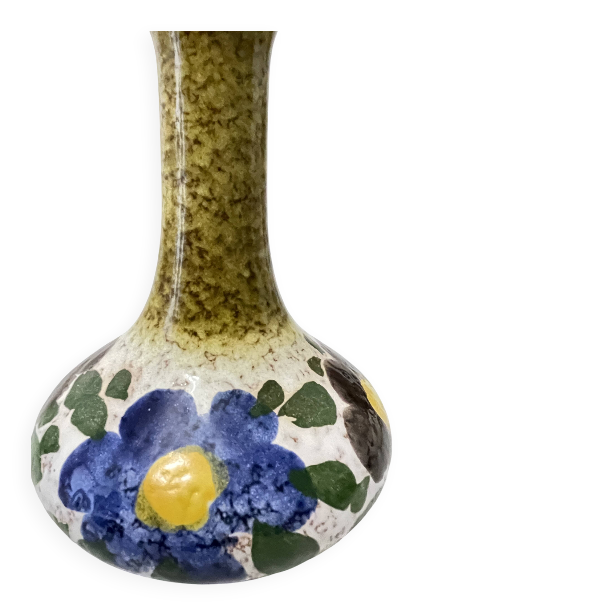 Rare enamelled ceramic vase no. 9101/1 - 1960s / 70s - west germany