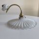 Vintage wall light in notched opaline and gilded brass