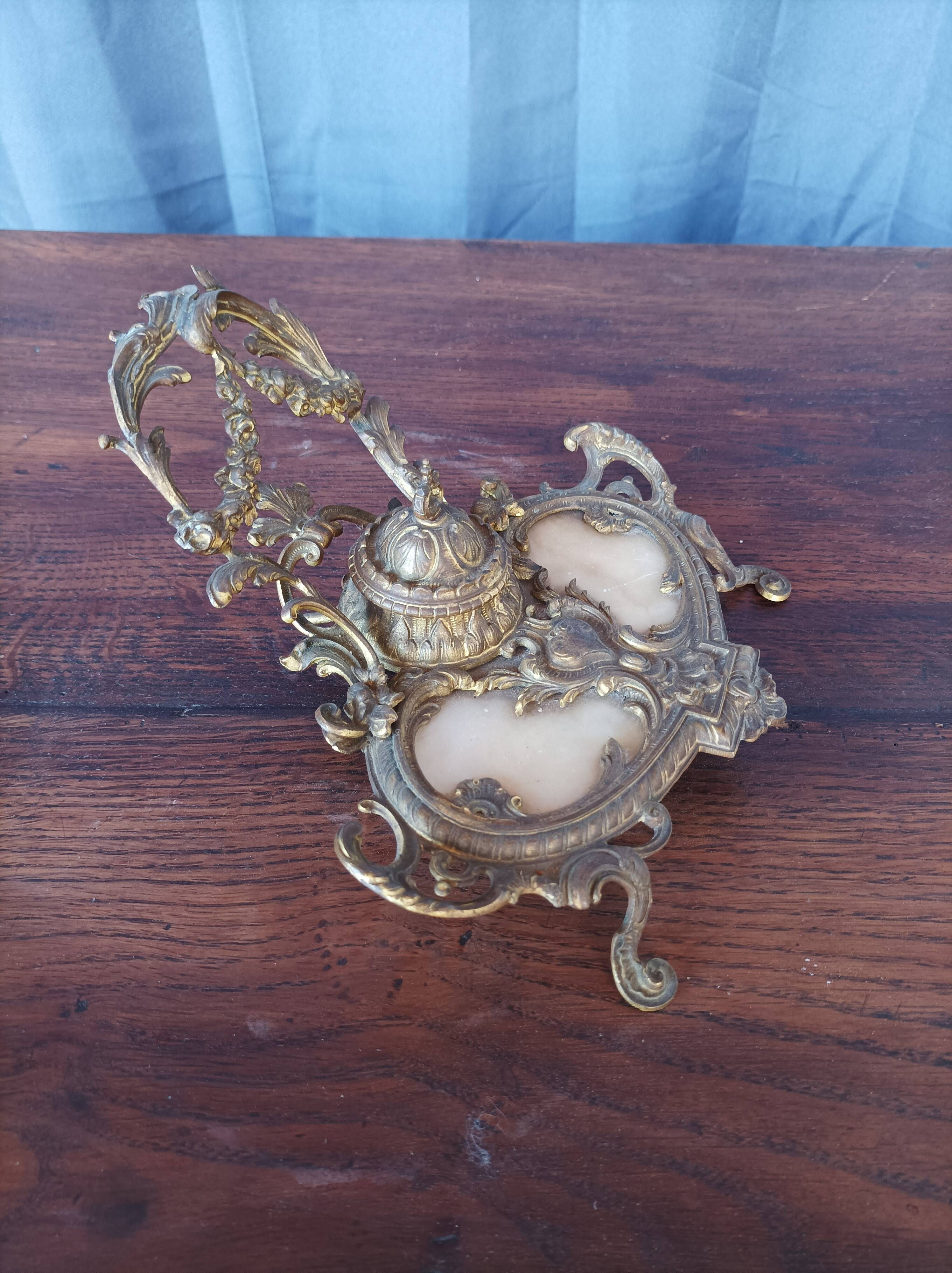 Bronze inkwell style Rocaille XXth