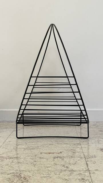 Magazine rack vintage log holder