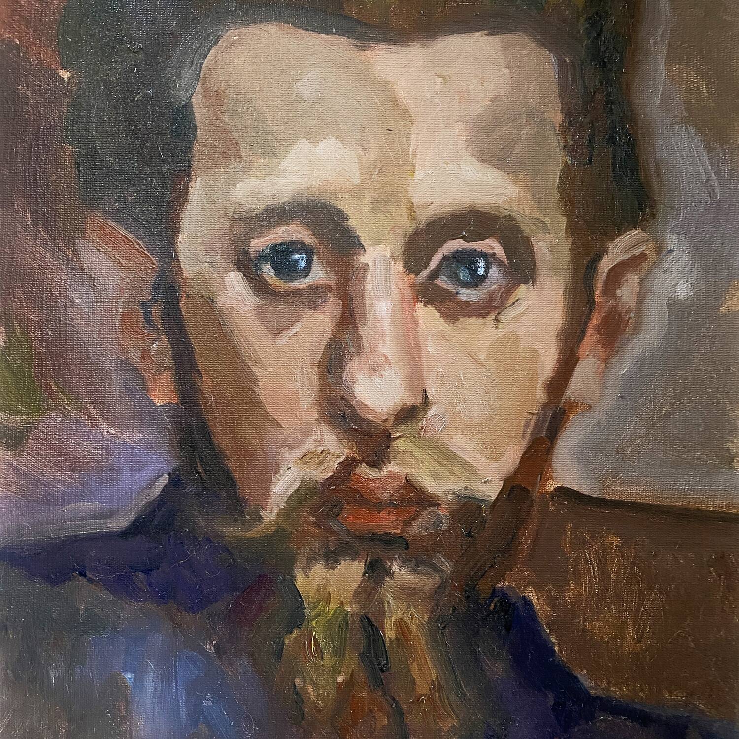 20th century expressionist painting "A young man"