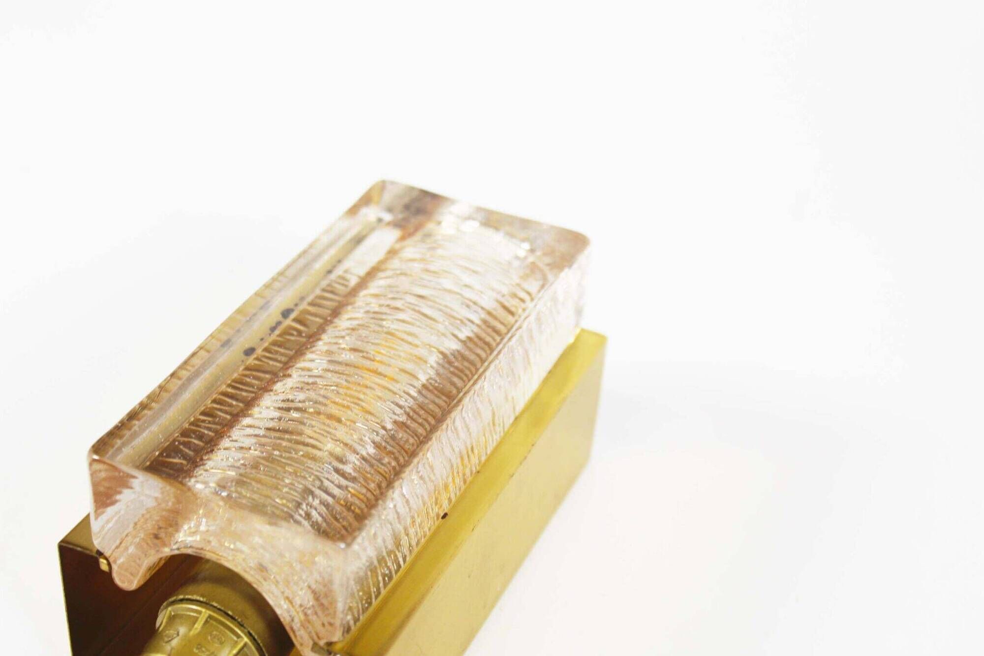 Brass & clear  glass wall light by Vitrika – Model Atlactic