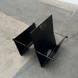 Postmodern Italian metal magazine rack, 1980s