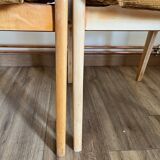 Set of 4 ribbed fabric chairs