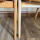 Set of 4 ribbed fabric chairs