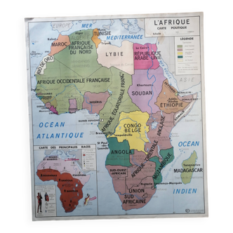 Vintage MDI School Map: Africa-South America.