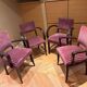 4 bridge chairs covered in Pierre Frey fabric.