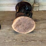 Paire de tabourets aux nubiens, sculptures polychromes, Venise vers 1880